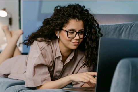 User working on task
